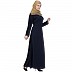 A-line designer abaya- Navy Blue A-line designer abaya- Navy Blue