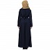 A-line designer abaya- Navy Blue A-line designer abaya- Navy Blue
