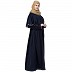 Embroidered Cape abaya- Navy Blue Embroidered Cape abaya- Navy Blue