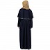 Embroidered Cape abaya- Navy Blue Embroidered Cape abaya- Navy Blue