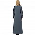 A-line abaya with embroidery work on sleeves- Grey A-line abaya with embroidery work on sleeves- Grey