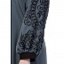 A-line abaya with embroidery work on sleeves- Grey A-line abaya with embroidery work on sleeves- Grey