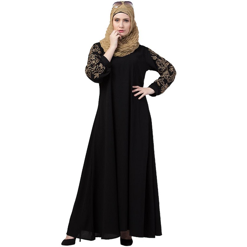 Abaya online- Buy A-line embroidery abaya at www.shiddat.com