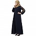 A-line abaya with embroidery work on sleeves- Navy Blue A-line abaya with embroidery work on sleeves- Navy Blue