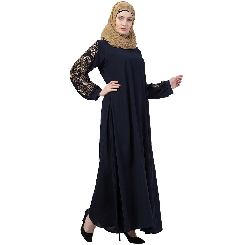 Abaya online- Buy A-line embroidery abaya at www.shiddat.com