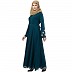 Embroidery abaya with Designer border at bottom- Teal Green Embroidery abaya with Designer border at bottom- Teal Green