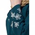 Embroidery abaya with Designer border at bottom- Teal Green Embroidery abaya with Designer border at bottom- Teal Green