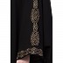 Kaftan abaya with Embroidery work - Black-Golden Kaftan abaya with Embroidery work - Black-Golden