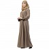 Pintuck abaya with V shape neck-Khakee