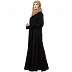 Pintuck abaya with V shape neck-Black Pintuck abaya with V shape neck-Black