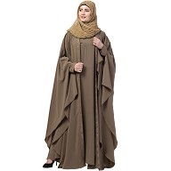 Double layered Irani Kaftan abaya- Beige Double layered Irani Kaftan abaya- Beige