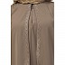 Designer double layered abaya with cuff sleeves- Beige Designer double layered abaya with cuff sleeves- Beige