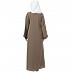 Double layered abaya with embroidery work-Beige-black Double layered abaya with embroidery work-Beige-black