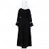 Embroidered Pintuck abaya- Black Embroidered Pintuck abaya- Black