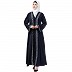 Navy blue Front open embroidery abaya Navy blue Front open embroidery abaya
