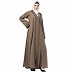 Beige Front open embroidery abaya Beige Front open embroidery abaya