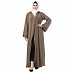 Beige Front open embroidery abaya Beige Front open embroidery abaya