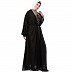 Double layered embroidery Dubai abaya Double layered embroidery Dubai abaya