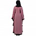 Embroidered designer Kaftan abaya- Puce Pink Embroidered designer Kaftan abaya- Puce Pink