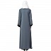 Casual abaya with piping work- Grey Casual abaya with piping work- Grey
