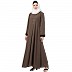 Casual abaya with piping work- Beige Casual abaya with piping work- Beige