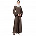 Casual abaya with piping work- Beige Casual abaya with piping work- Beige
