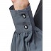 Collared abaya with embroidery- Grey Collared abaya with embroidery- Grey