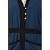 Front open abaya with black border- Blue