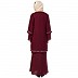 Layered Abaya with Embroidery work- Maroon Layered Abaya with Embroidery work- Maroon