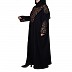 Premium A-line abaya with embroidery work- Jet Black Premium A-line abaya with embroidery work- Jet Black