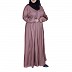 Pleated Umbrella abaya- Peach color