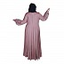 Pleated Umbrella abaya- Peach color
