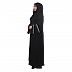 Dubai style abaya with piping work- Black