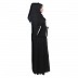 Dubai style abaya with piping work- Black