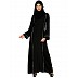 Shiny Nida abaya with piping work- Black Shiny Nida abaya with piping work- Black