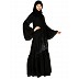 Bell sleeves abaya with Stone work- Black Bell sleeves abaya with Stone work- Black