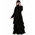 Frock Style Shiny Nida abaya- Black Frock Style Shiny Nida abaya- Black