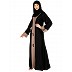 Elegant abaya with Fashionable wooden buttons- Black Elegant abaya with Fashionable wooden buttons- Black