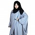 Layered kaftan abaya with stonework- Grey Layered kaftan abaya with stonework- Grey