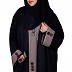  Designer kaftan abaya- Black-Brown