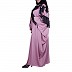 Designer kaftan abaya with attached laces- Pink Designer kaftan abaya with attached laces- Pink