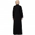 Zipper abaya with embroidery work- Black