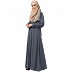 Zipper abaya with embroidery work- Grey Zipper abaya with embroidery work- Grey