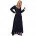 Layered printed abaya- blue-multi Layered printed abaya- blue-multi
