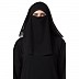 Arabian abaya with naqaab set- Black Arabian abaya with naqaab set- Black