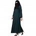 Arabian abaya with naqaab set- Green-Black Arabian abaya with naqaab set- Green-Black