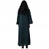 Arabian abaya with naqaab set- Green-Black Arabian abaya with naqaab set- Green-Black