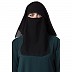 Arabian abaya with naqaab set- Green-Black Arabian abaya with naqaab set- Green-Black
