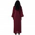 Arabian abaya with naqaab set- Maroon-Black Arabian abaya with naqaab set- Maroon-Black