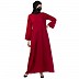 A-line Rayon Cotton abaya- Maroon A-line Rayon Cotton abaya- Maroon